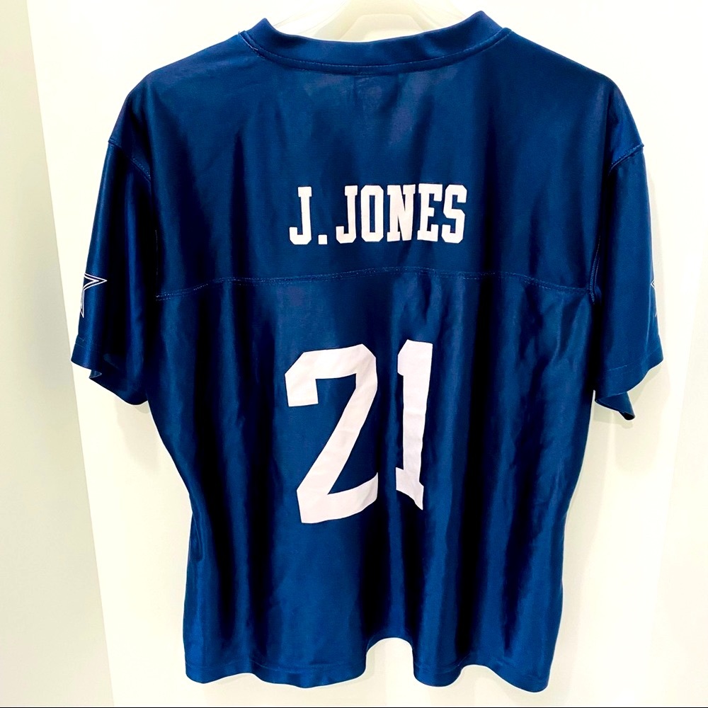 COPY - J. JONES #21 DALLAS COWBOYS FOR HER FOOTBALL JERSEY BLUE SZ XL JULIUS JO…